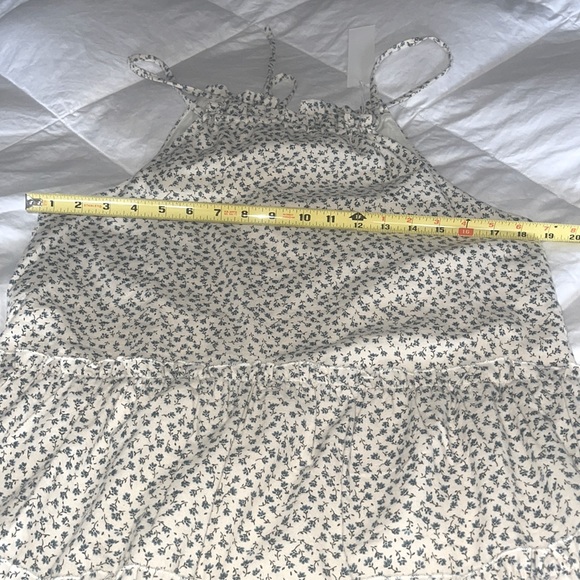 LULU’S x LUSH Fondest of Feelings Cream Floral Print Tiered Mini Dress Sz S - Picture 13 of 15